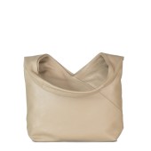 Geanta shopper din piele naturala DiAmanti Marina Taupe Deschis